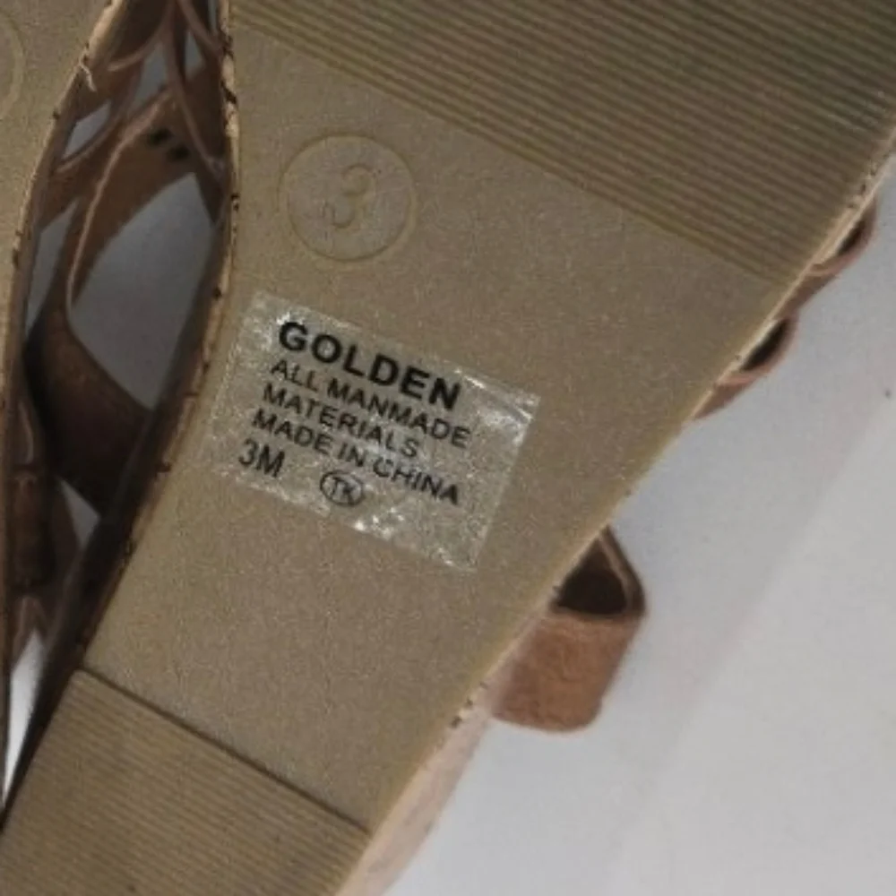 Cork Wedge Sandals, Size 3